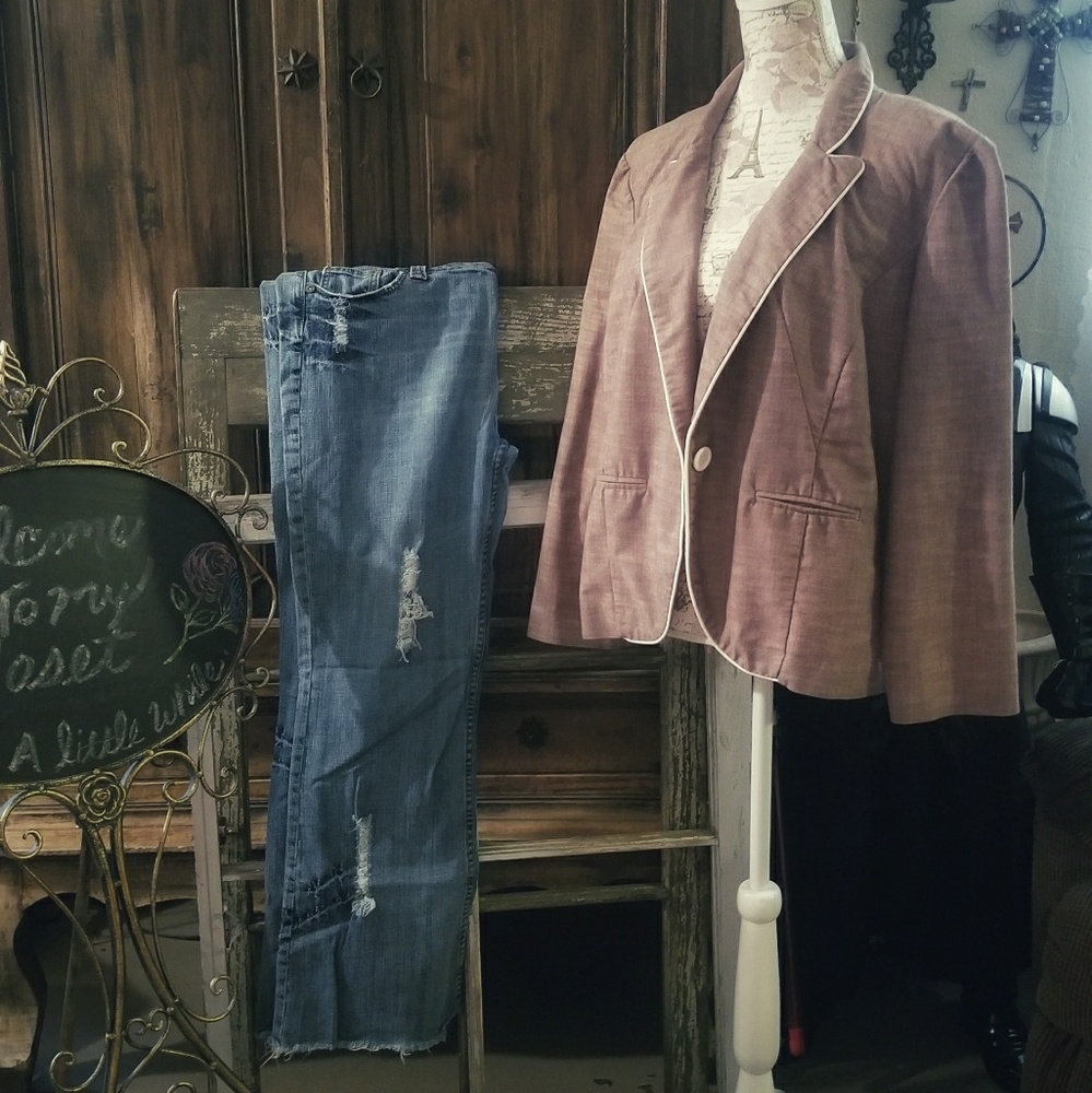 SOLD- Bundle- Rustic Jeans w/Tan Blazer